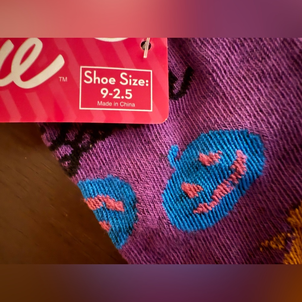 CLEARANCE Barbie Fun Purple and Orange Socks - Picture 2 of 5